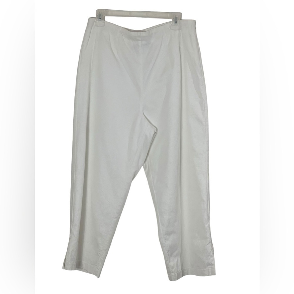 Bob Mackie women’s Wearable Art textures white golf pants. Size large - Picture 3 of 9
